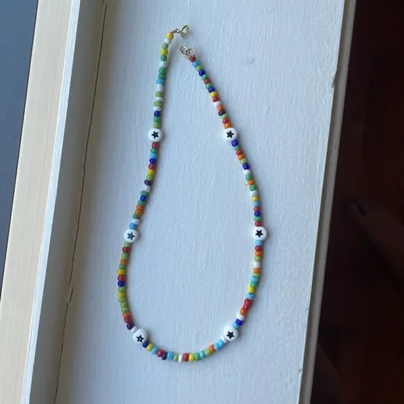 ⚡️Hp⚡️Homemade colorful beaded necklace - Picture 1 of 7